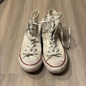 White High Too Converse Size 8